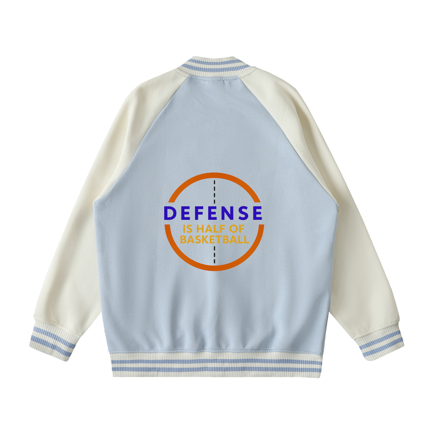 Two Tone Raglan Sleeve Varsity Jacket