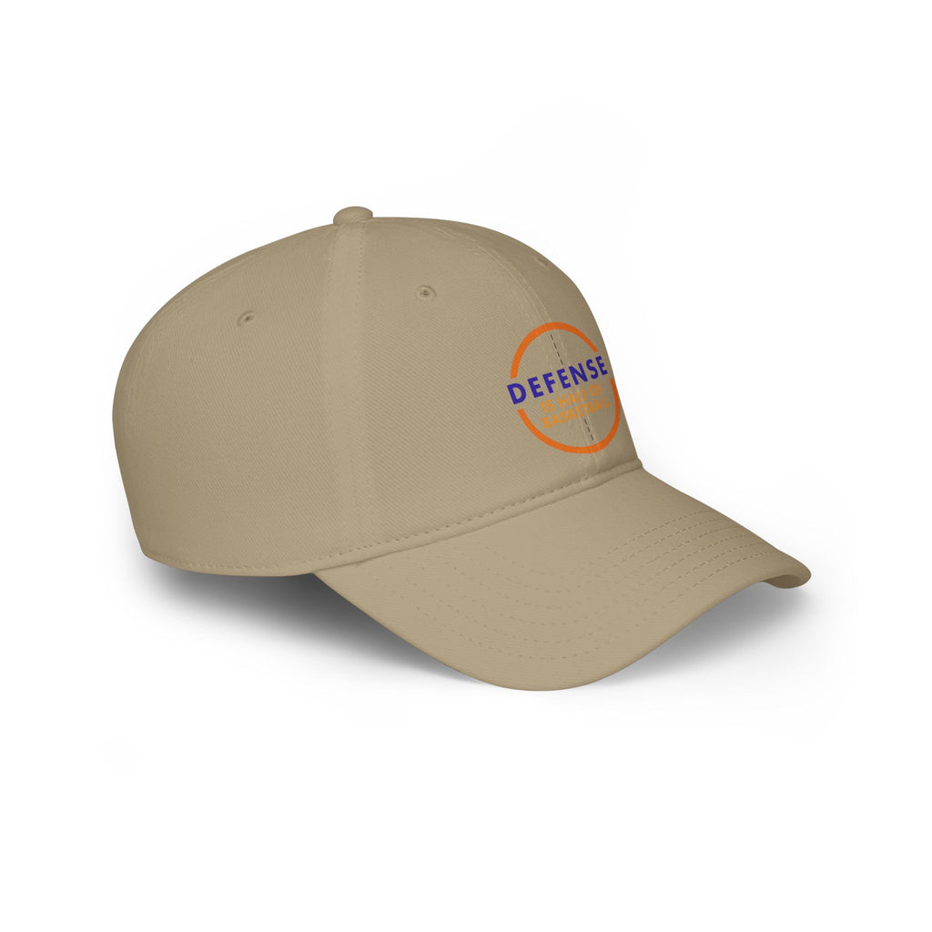 Defense Is Half of Basketball Low Profile Baseball Cap — Basketball Coach & Fan Hat