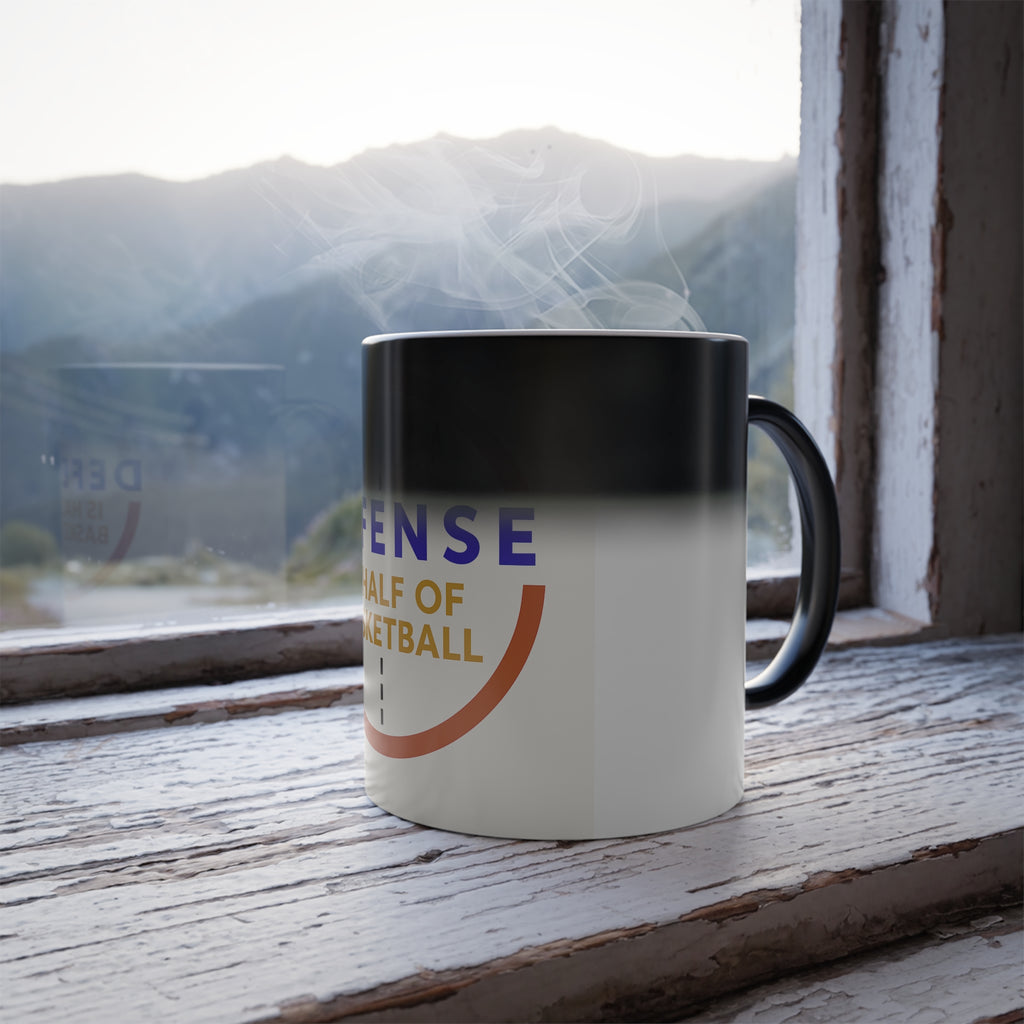 Color Changing Basketball Mug - Perfect Gift for Athletes, Coaches, Basketball Lovers, Sports Enthusiasts, Motivational Drinkware