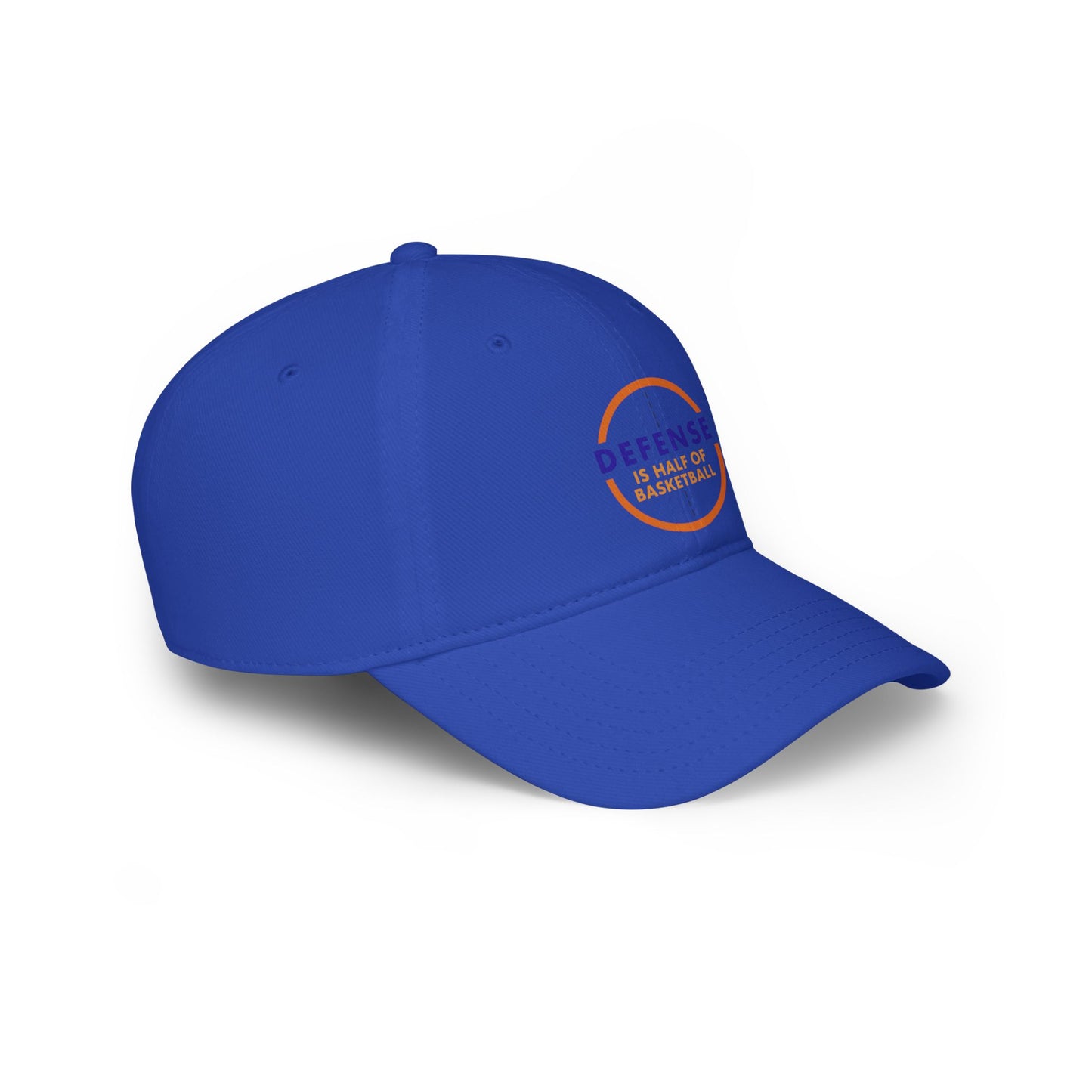 Defense Is Half of Basketball Low Profile Baseball Cap — Basketball Coach & Fan Hat