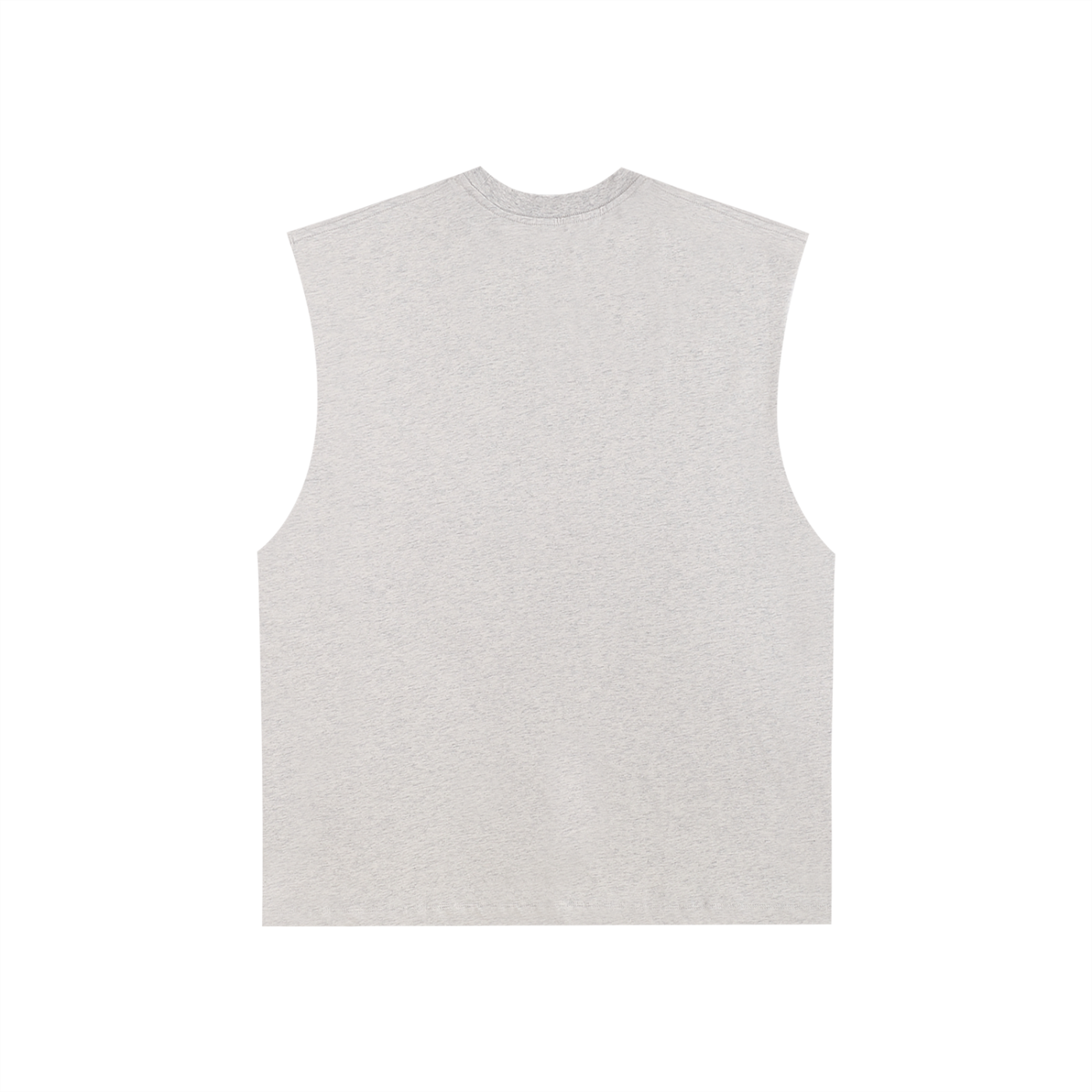 Raw Edge Cotton Tank Top Center Logo