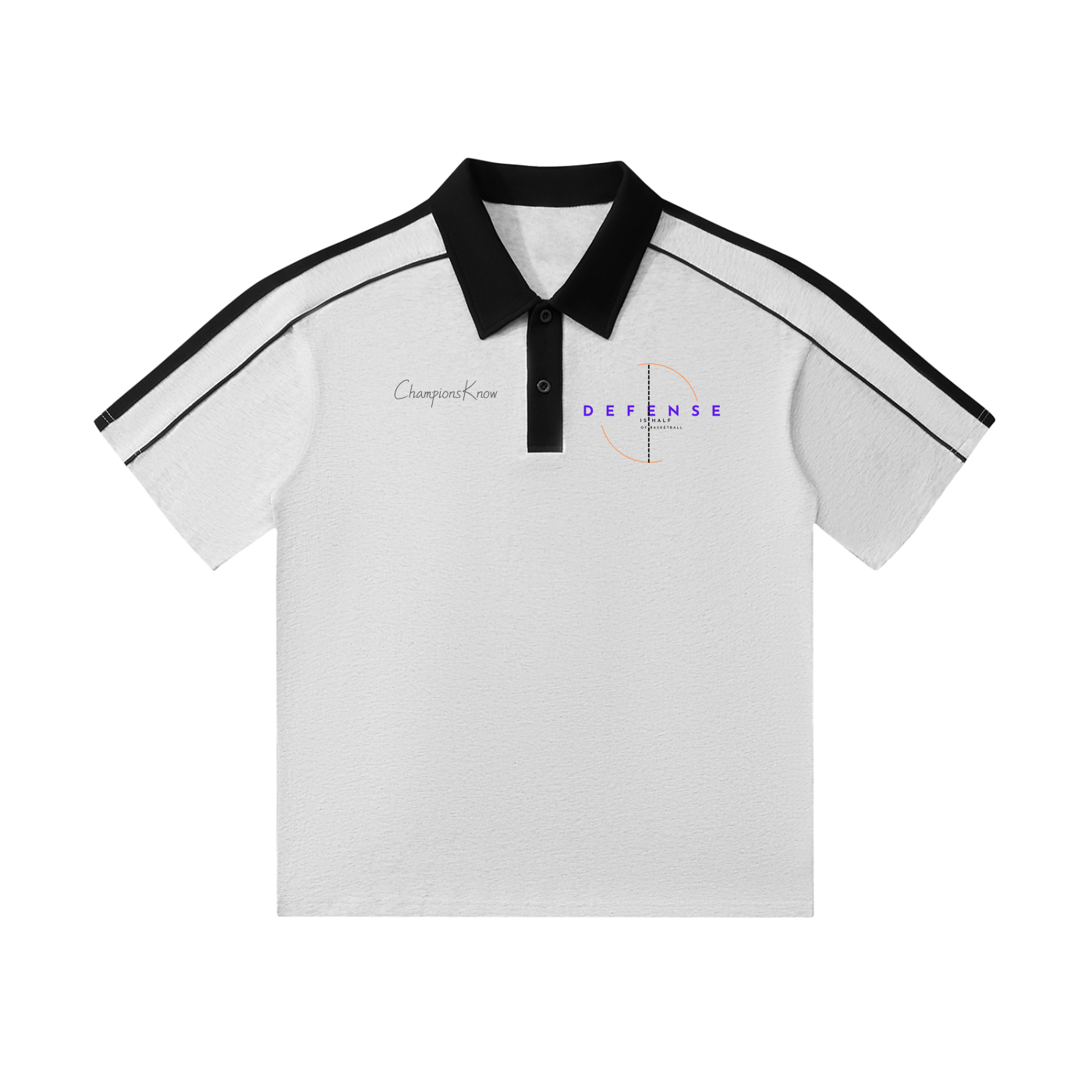 Contrast Collar Short-Sleeve Polo Shirt