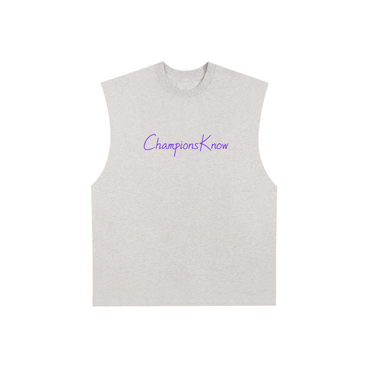 Raw Edge Cotton Tank Top