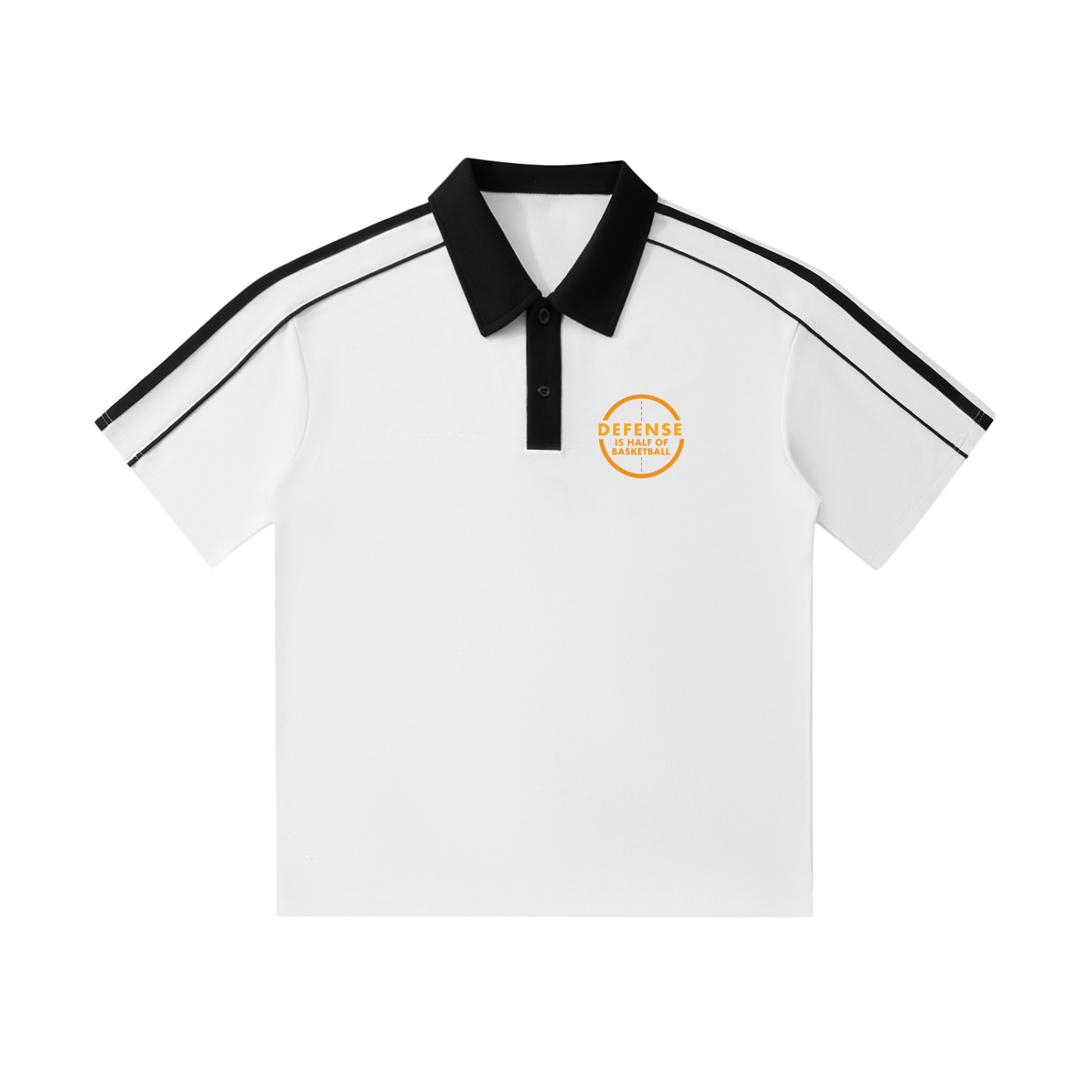 Contrast Collar Short-Sleeve Polo Shirt