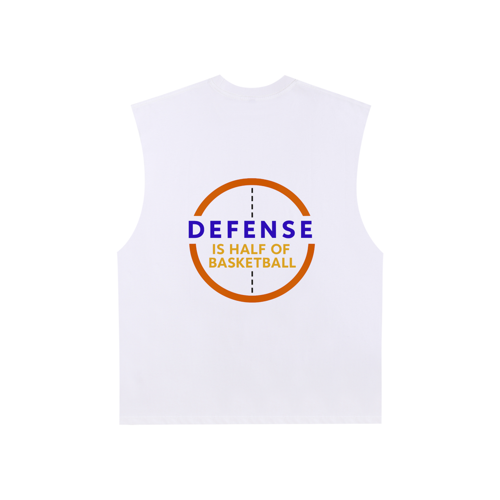 Raw Edge Cotton Tank Top Left logo