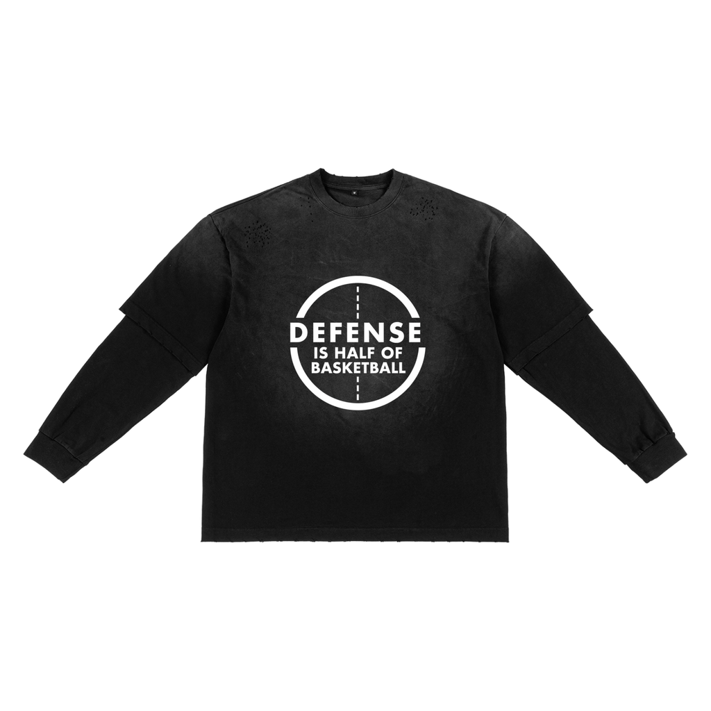 Sunfade Hand-Frayed Faux Two-Piece T-Shirt