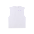 Raw Edge Cotton Tank Top Left logo