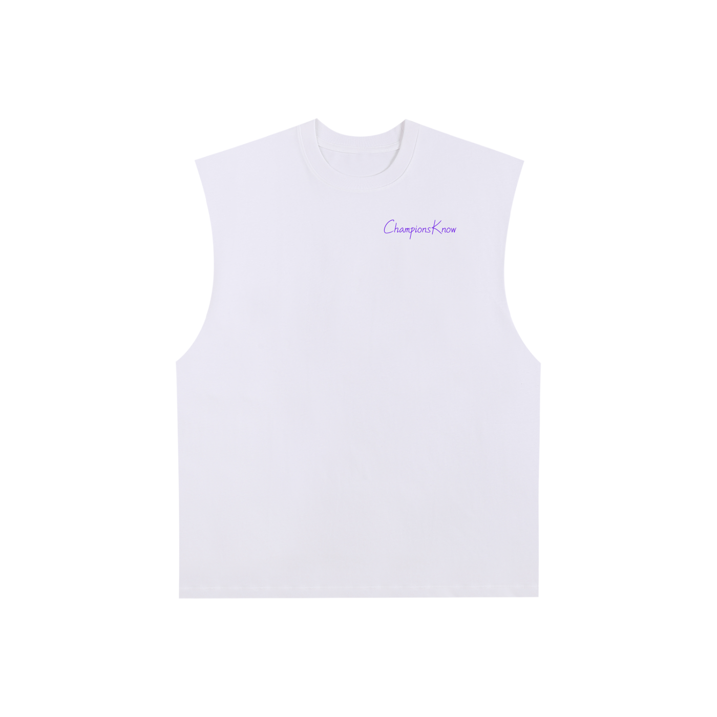 Raw Edge Cotton Tank Top Left logo