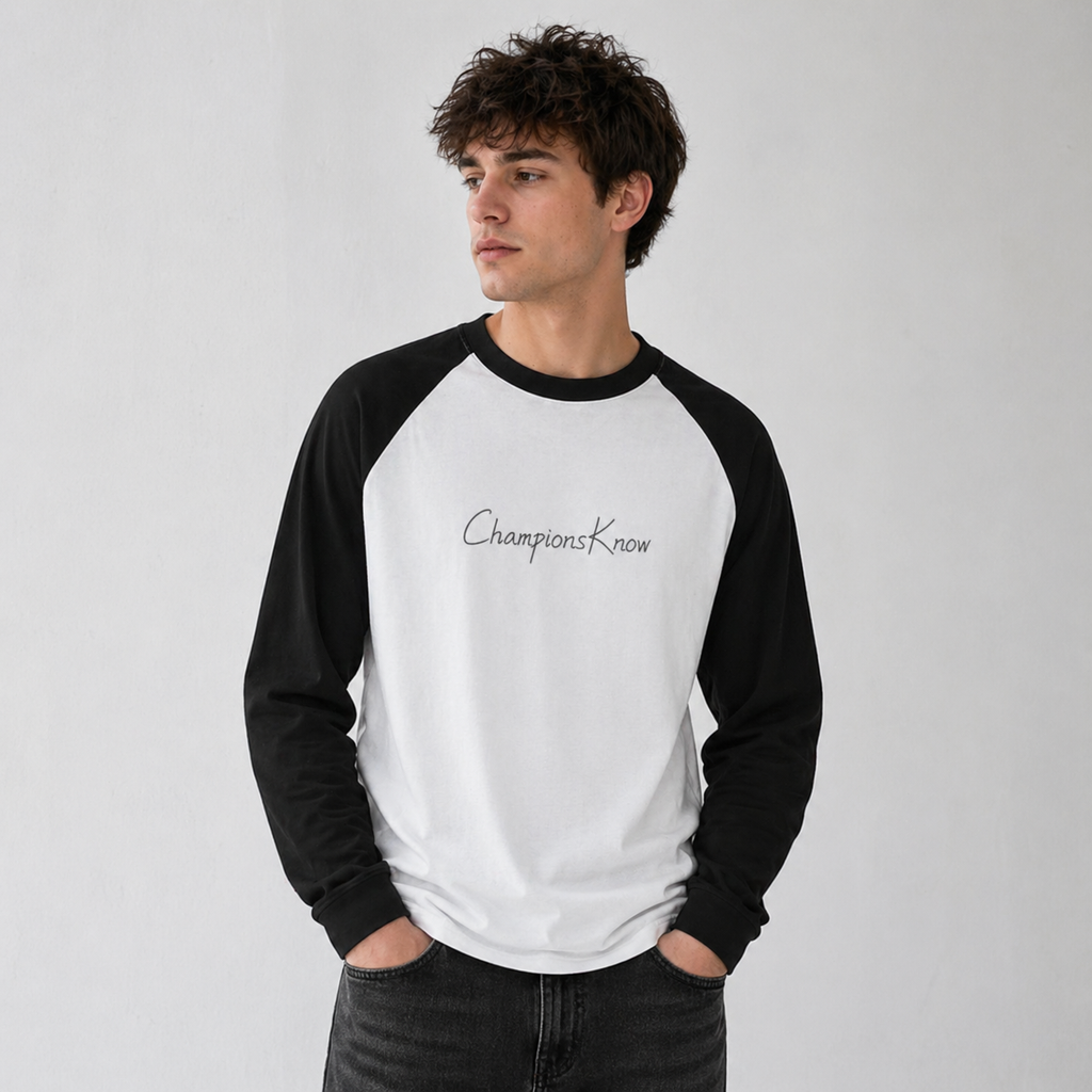 Color-Blocked Raglan Long-Sleeve T-Shirt